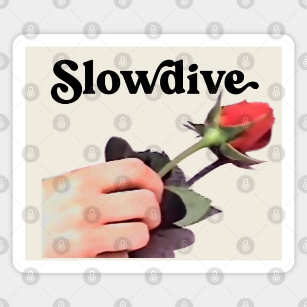 Retro 90s Style Slowdive Fan Design Magnet by DankFutura